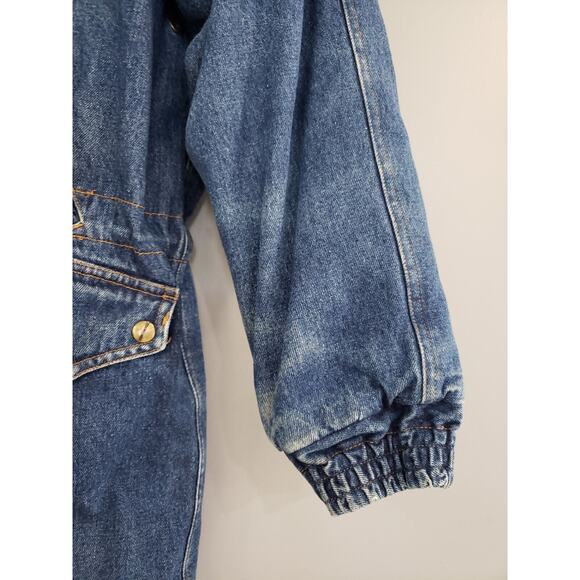 Vintage Monica Gray Denim Coat Jean Chore Farmer‎ Yellowstone Mom 80s 90s Garden - Picture 3 of 7